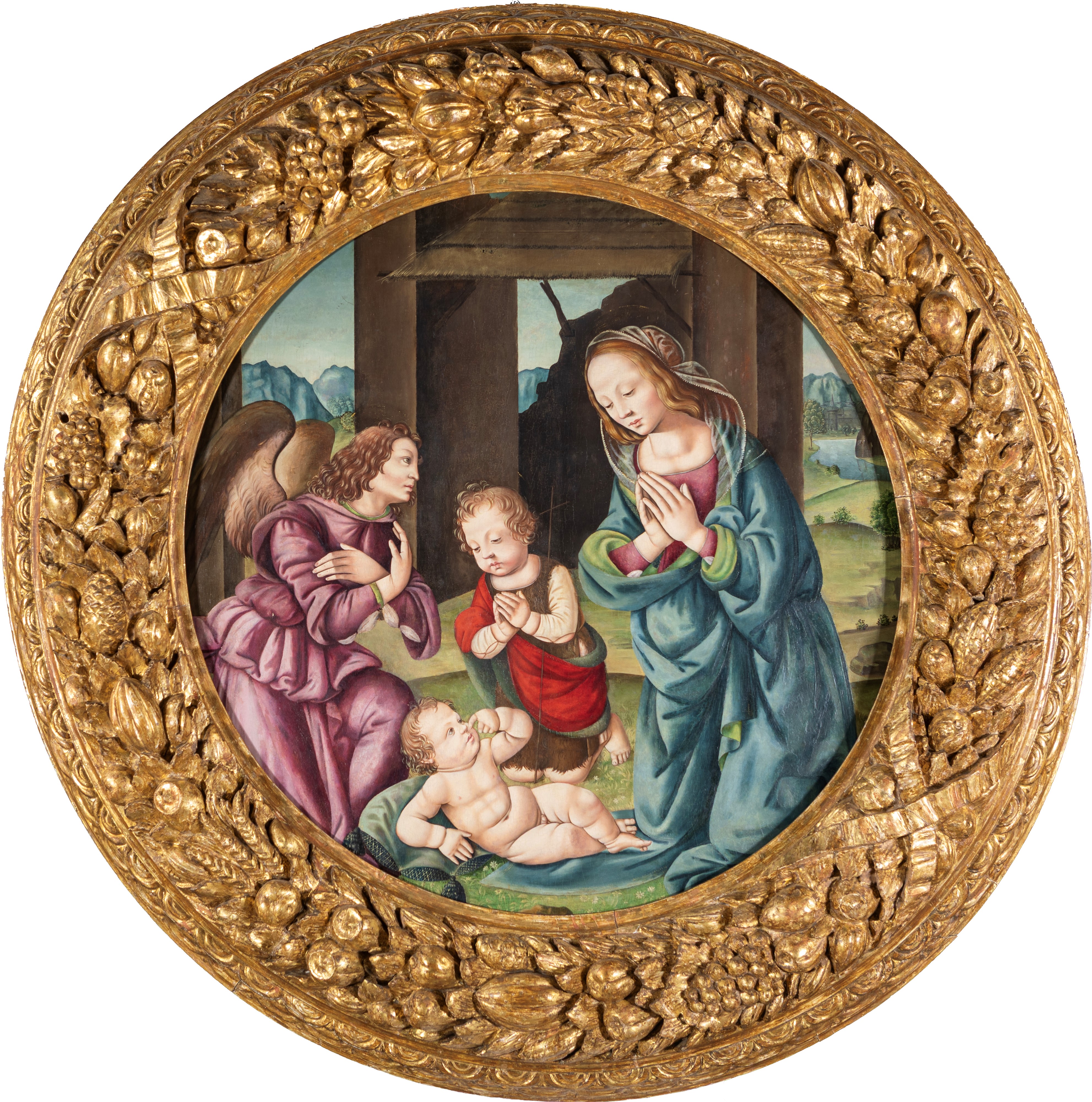 Madonna in adorazione del Bambino con San Giovannino e un angelo