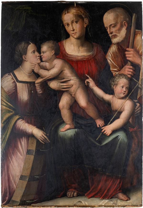 Sacra Famiglia con Santa Caterina d'Alessandria e San Giovannino
