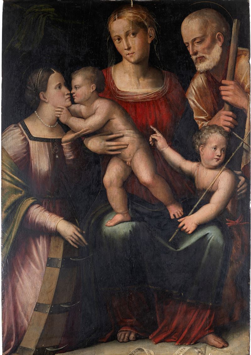 Sacra Famiglia con Santa Caterina d'Alessandria e San Giovannino