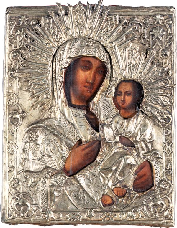 Scuola russa del XIX secolo - Madonna col Bambino