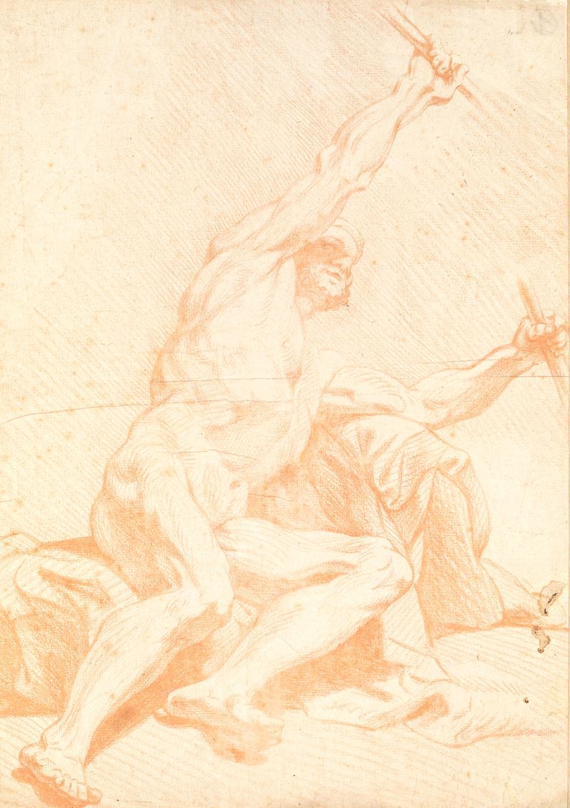 Scuola Bolognese del XVIII Secolo - Studio di Nudo Accademico