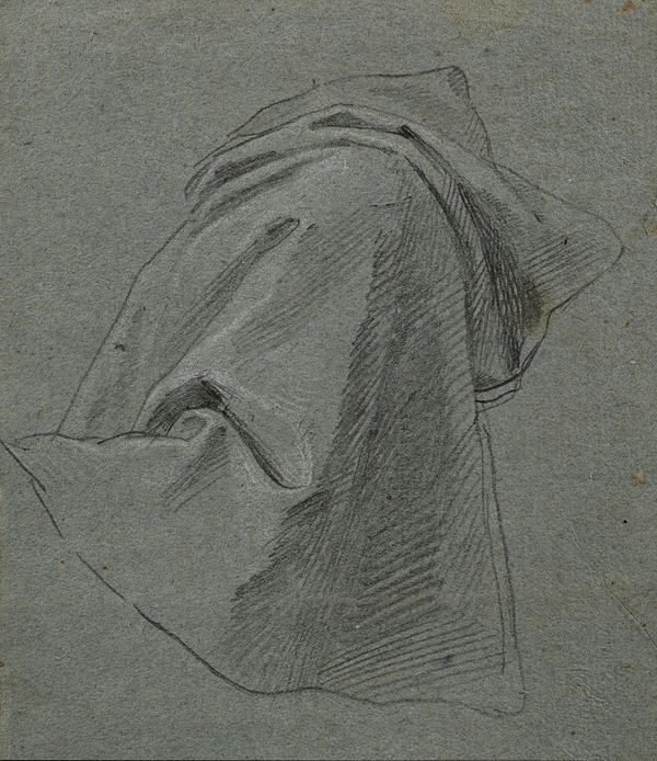 Scuola italiana del XVIII secolo - Studio di panneggio
