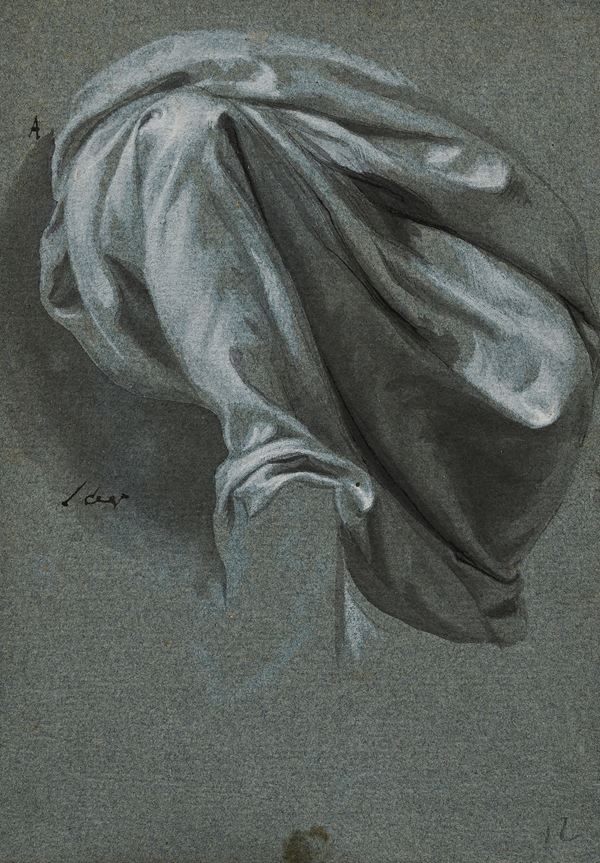 Scuola italiana del XVII secolo - Studio di panneggio