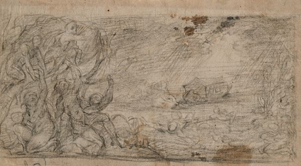 Scuola francese del XVIII secolo - Studio per Diluvio Universale