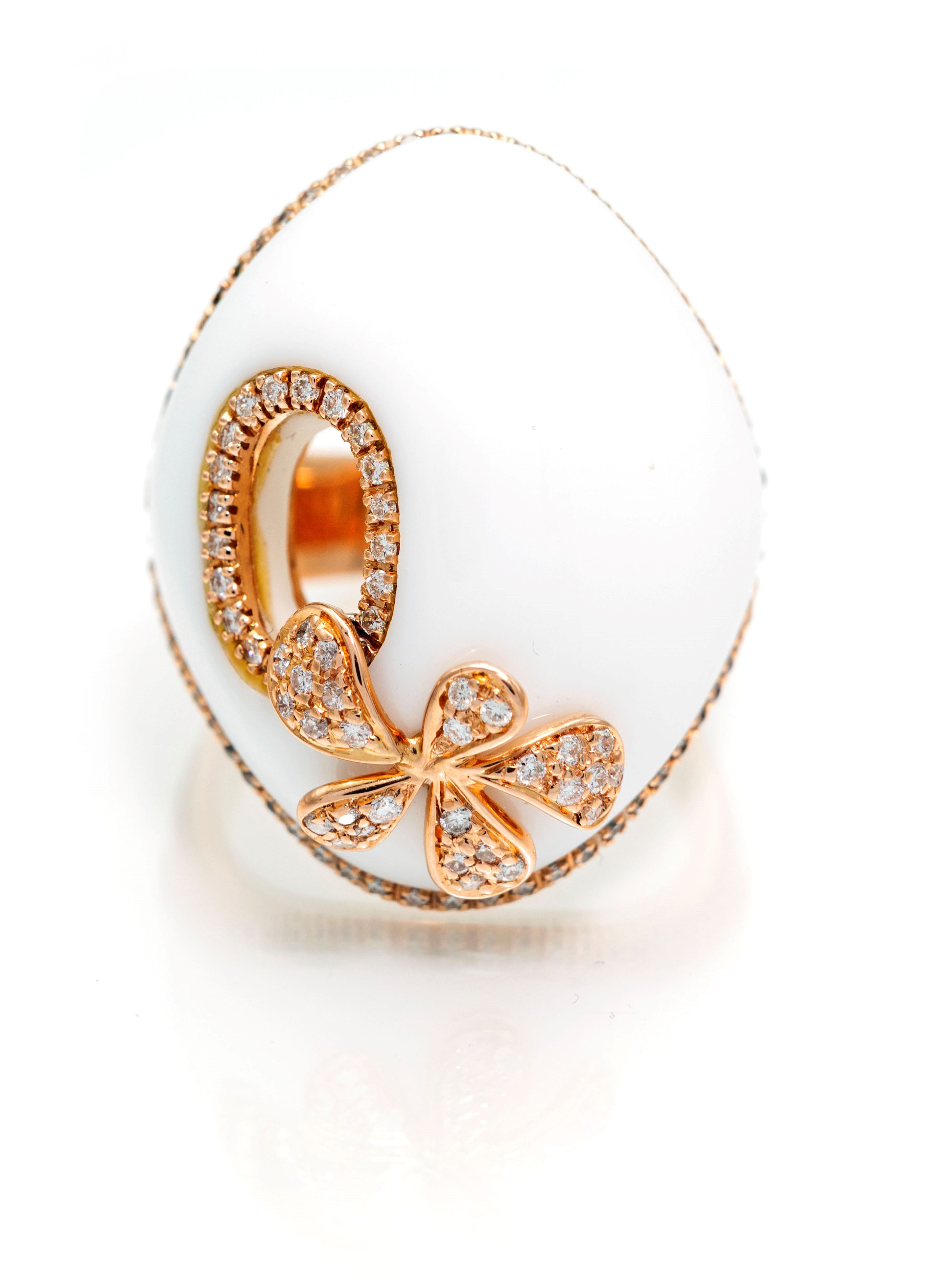 Dd Gioielli, Anello in Oro, Brillanti e Ceramica