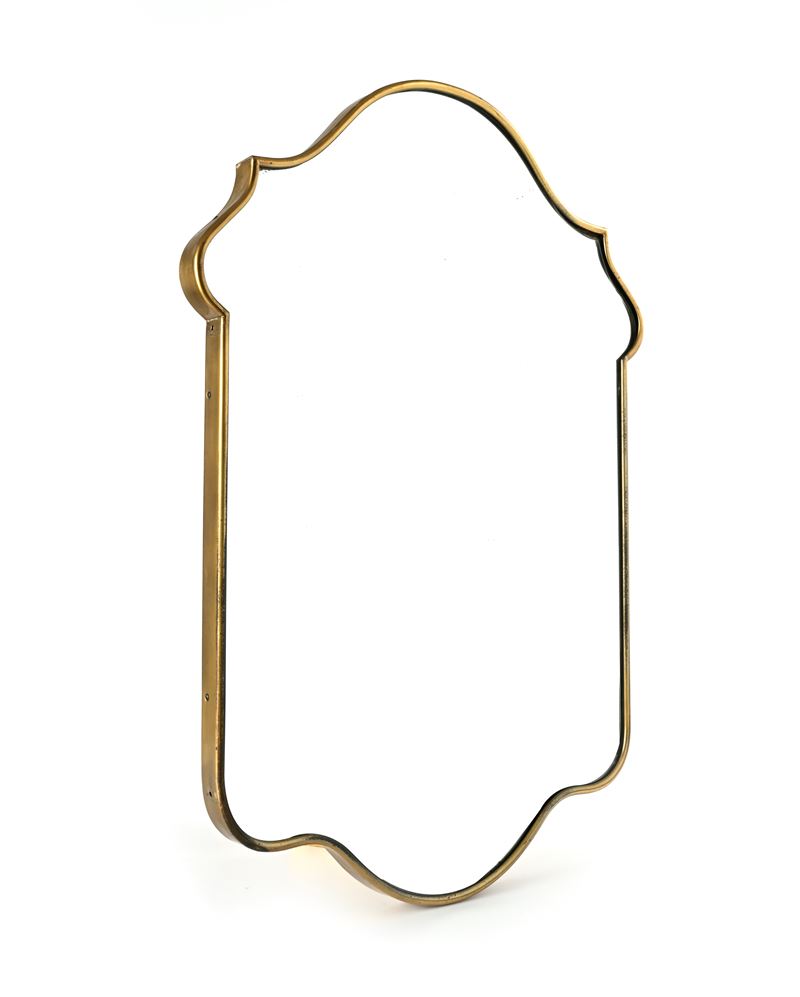 Specchio con cornice in ottone