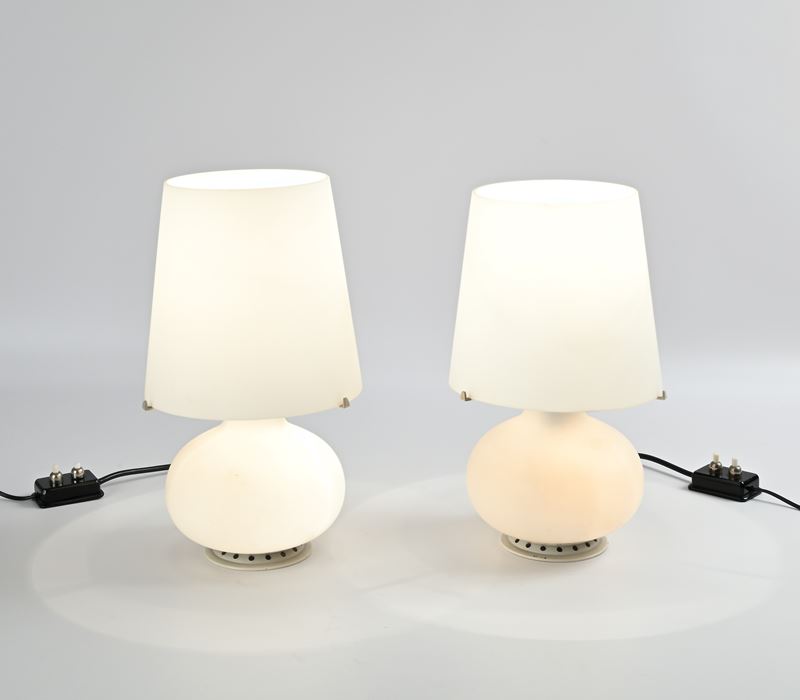 Coppia di lampade da tavolo mod. Fontana