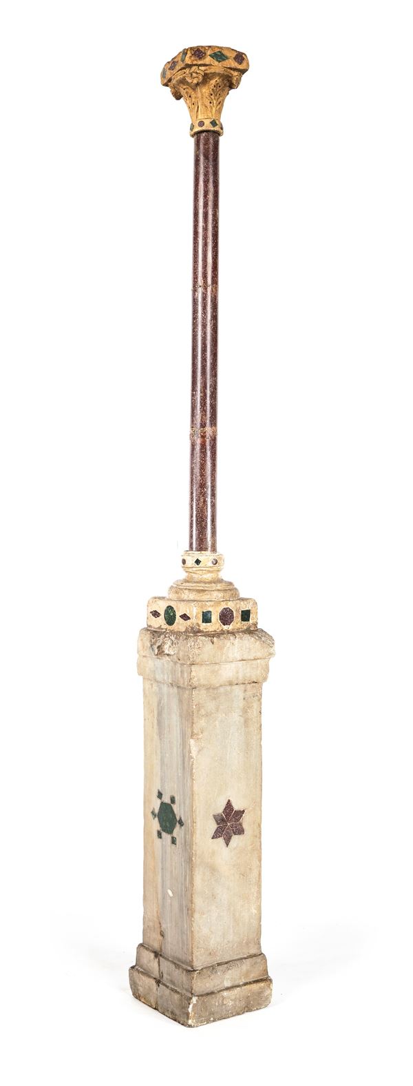 Colonnina in porfido in stile cosmatesco, XV secolo