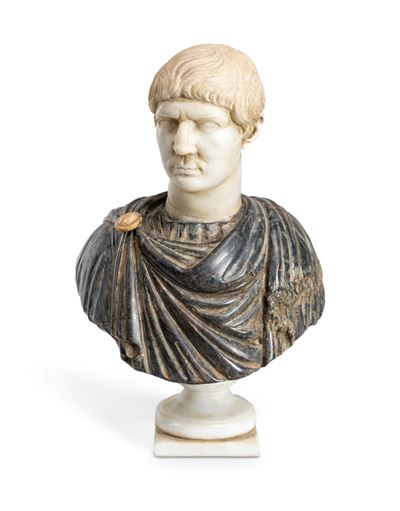 Piccolo Busto Dell'imperatore Marco Ulpio Traiano, Fine del XIX Secolo