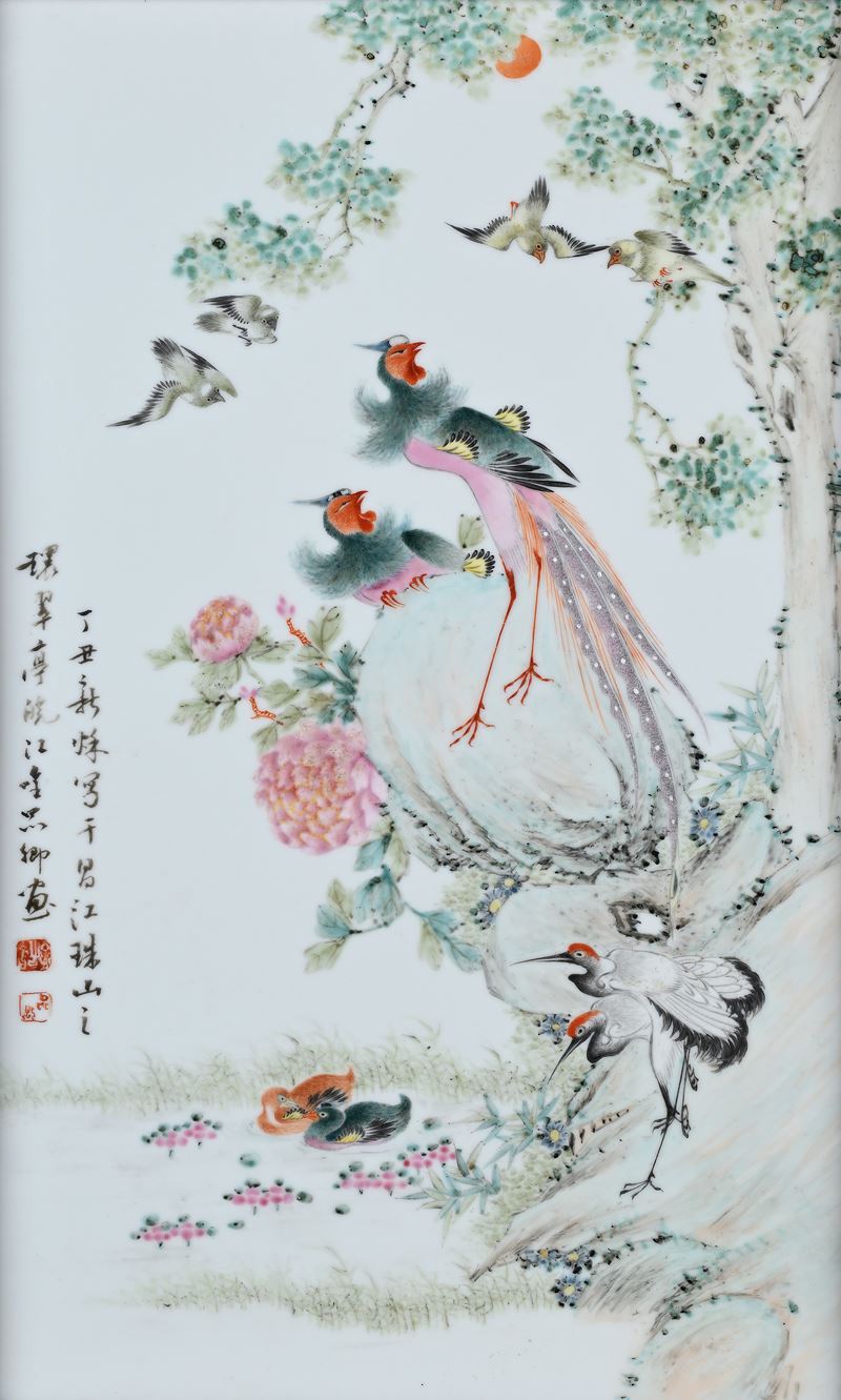 Placca in porcellana, Cina, inizi del XX secolo