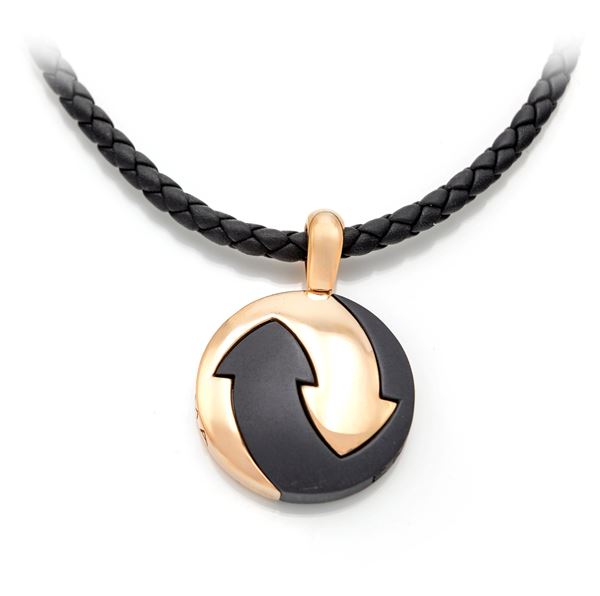 Gianni Bulgari, pendente Enigma in oro e bronzo