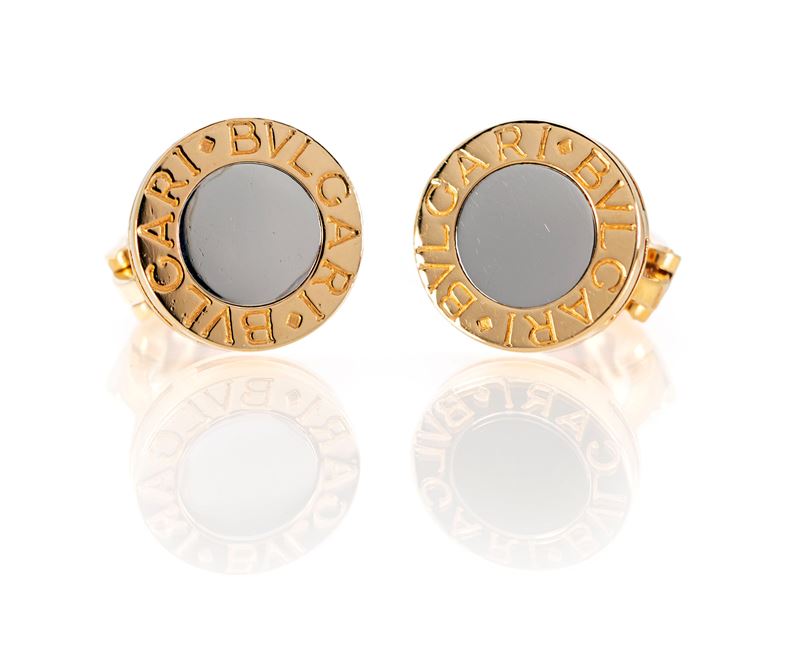 Bulgari, Orecchini in Oro e Acciaio