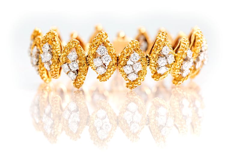Boucheron, Importante Bracciale in Oro e Brillanti