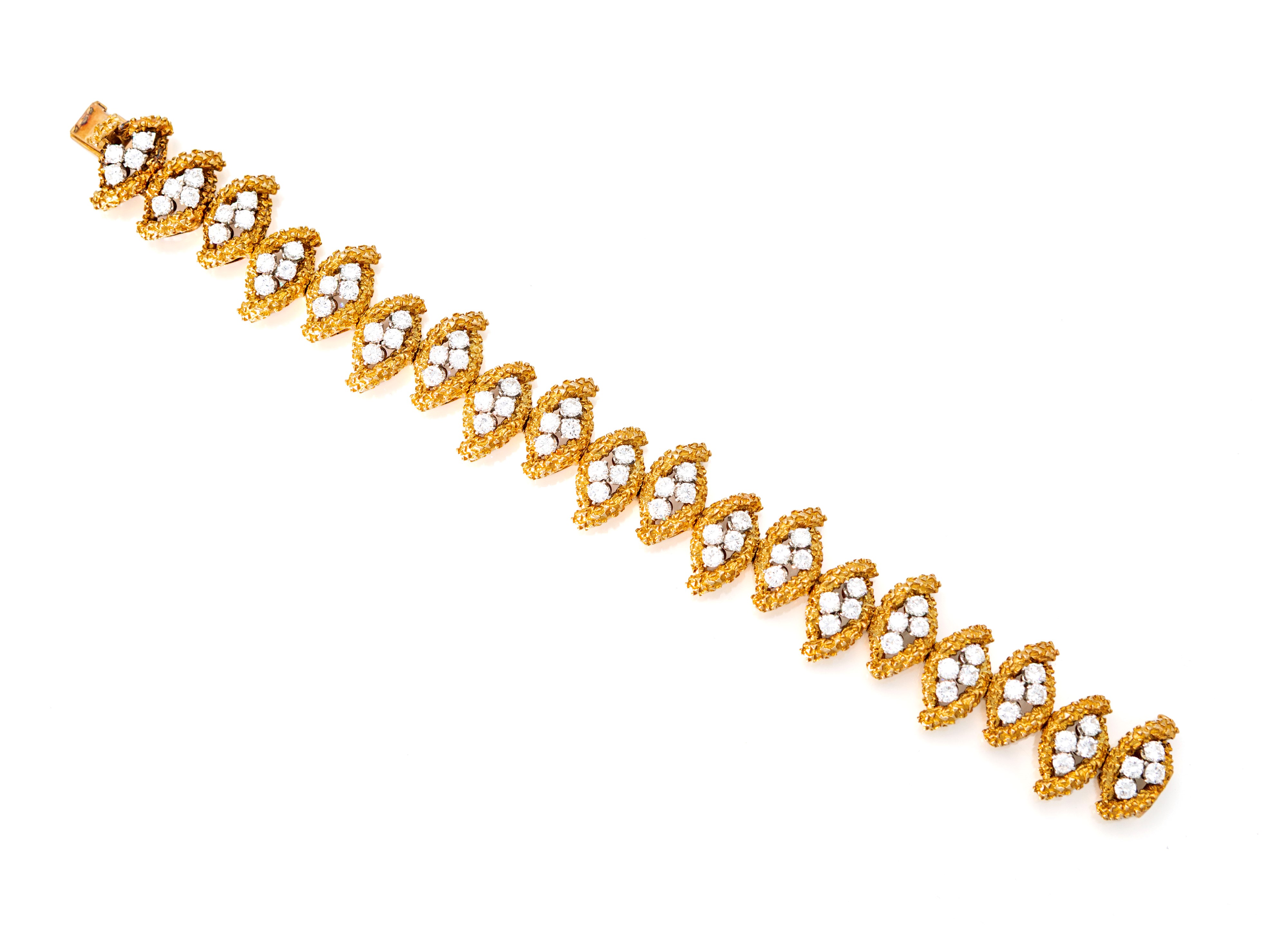 Boucheron, Importante Bracciale in Oro e Brillanti