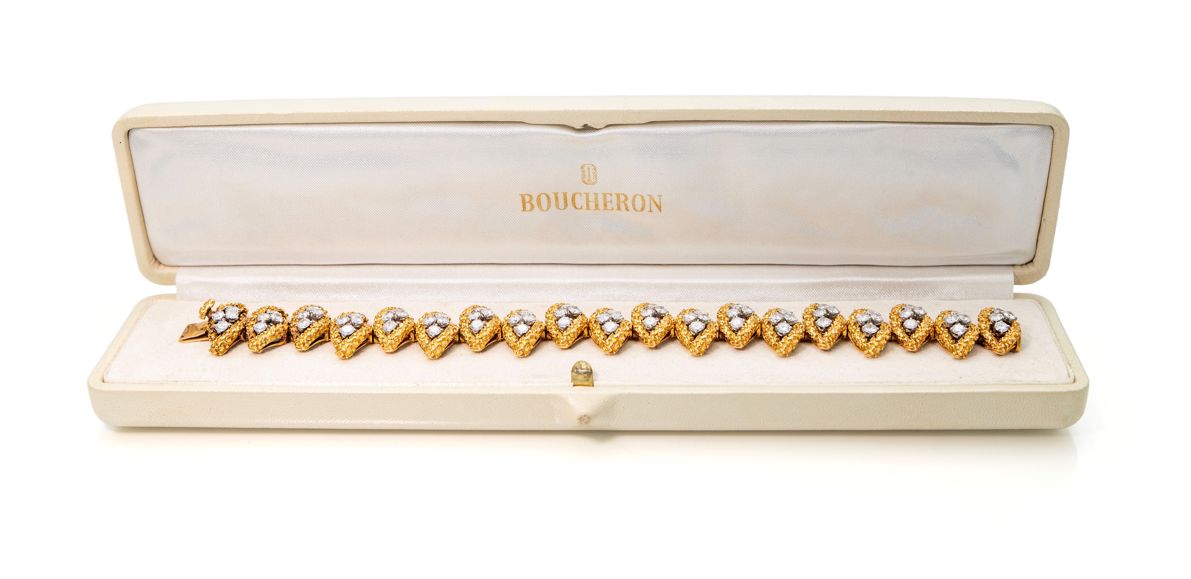 Boucheron, Importante Bracciale in Oro e Brillanti