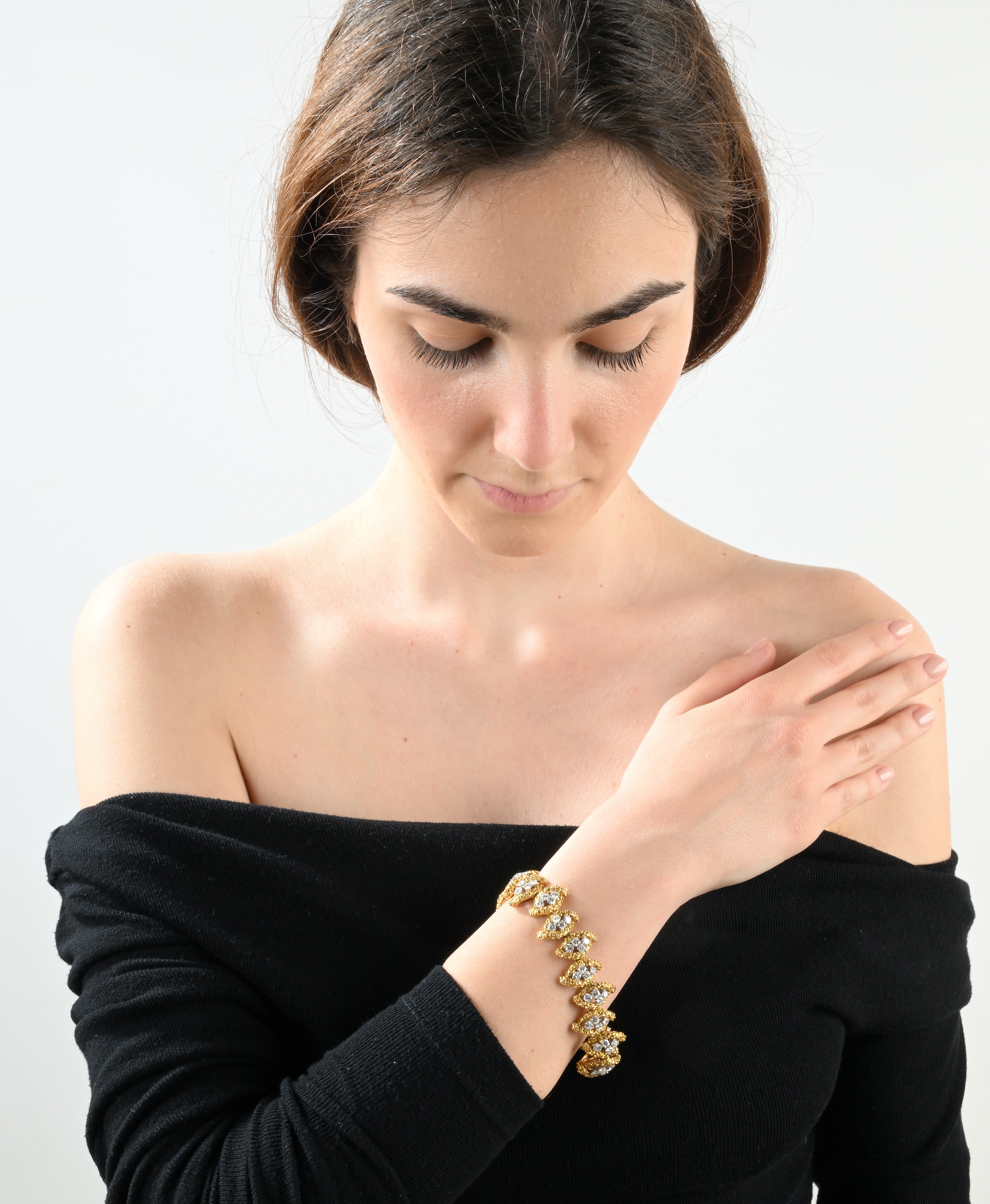 Boucheron, Importante Bracciale in Oro e Brillanti