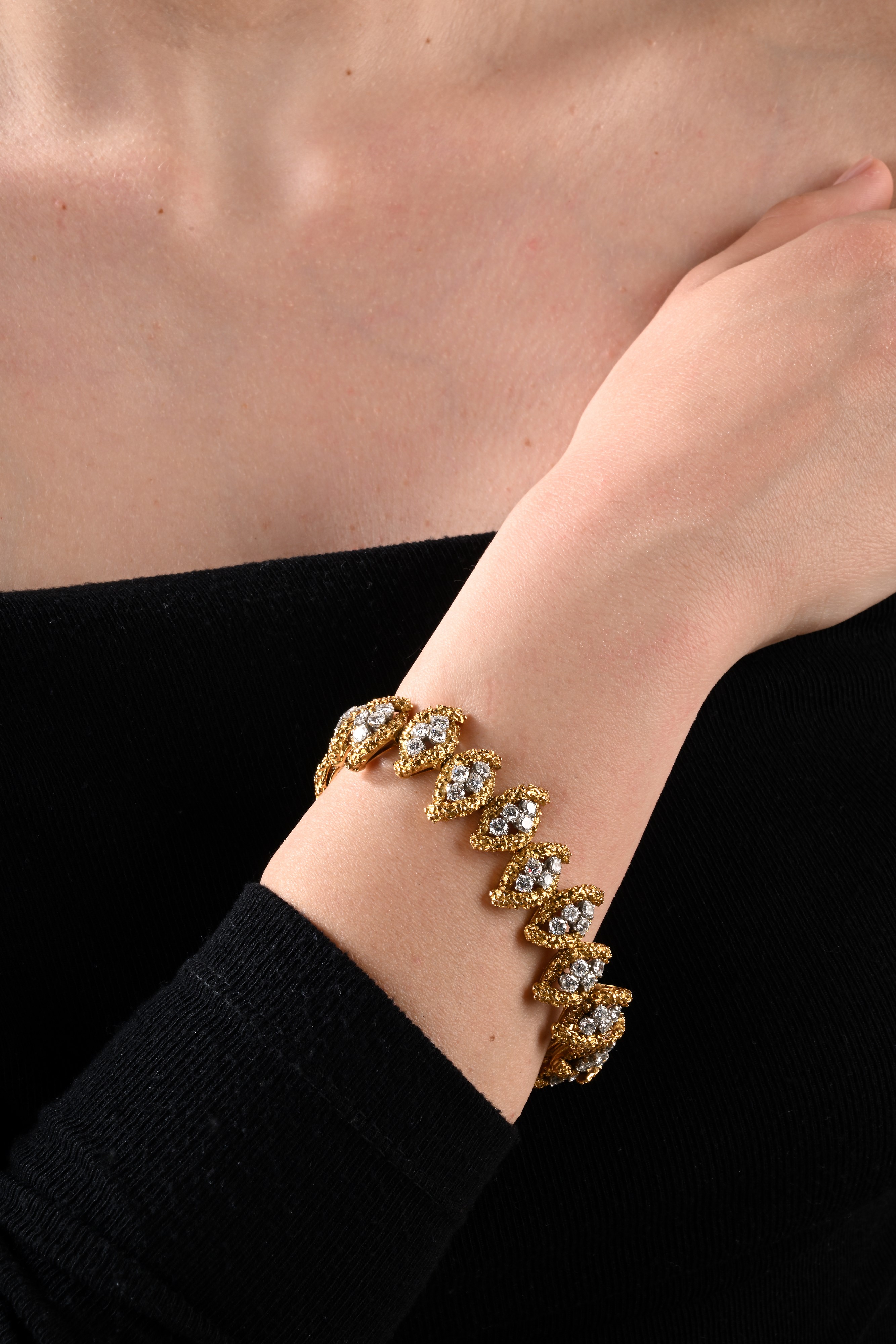 Boucheron, Importante Bracciale in Oro e Brillanti