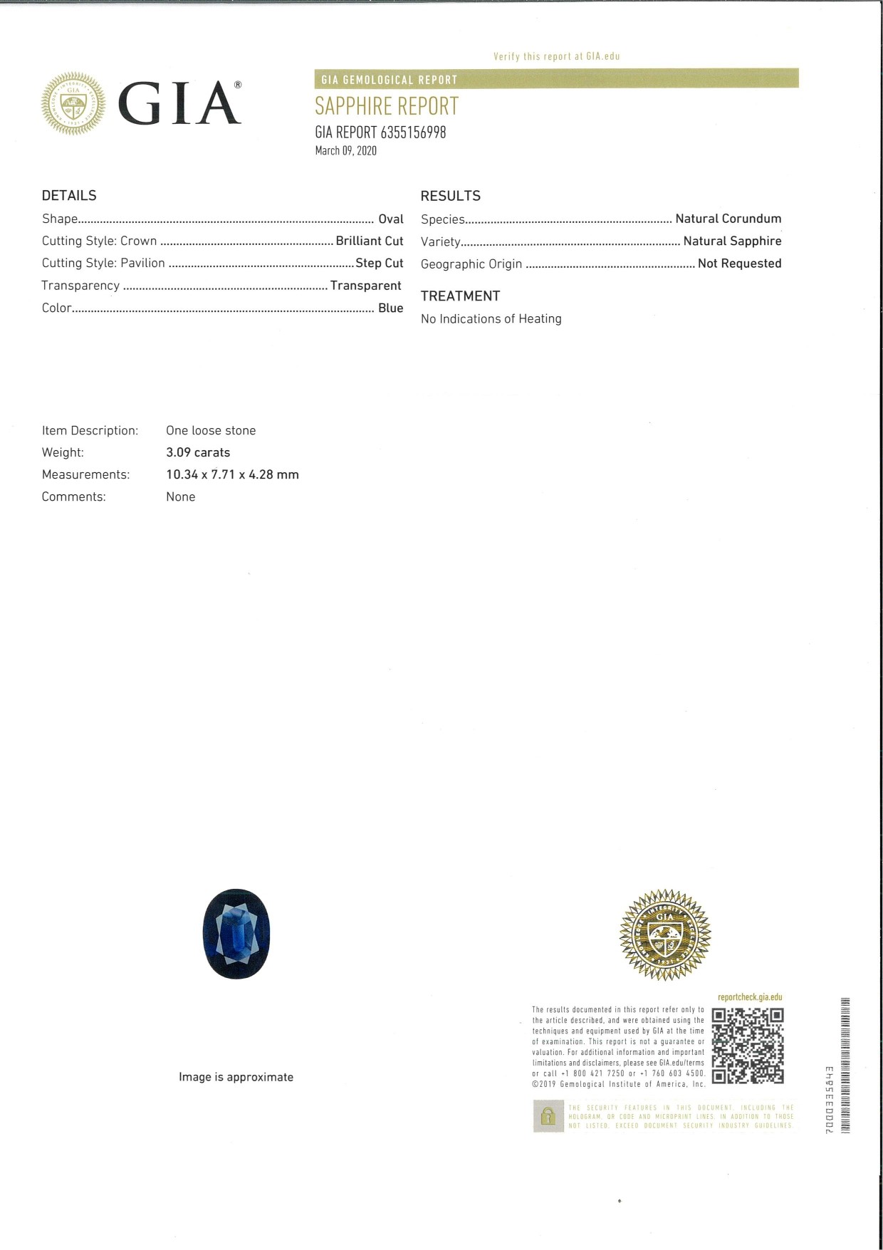 Anello in Oro, Zaffiro e Brillanti