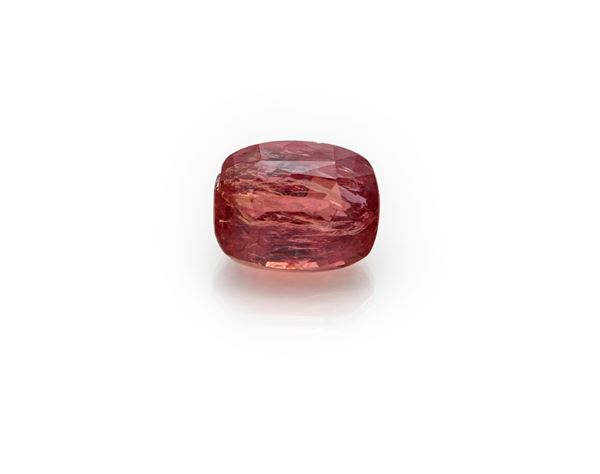 Raro Zaffiro PADPARADSCHA ct. 3,42 in taglio cuscino