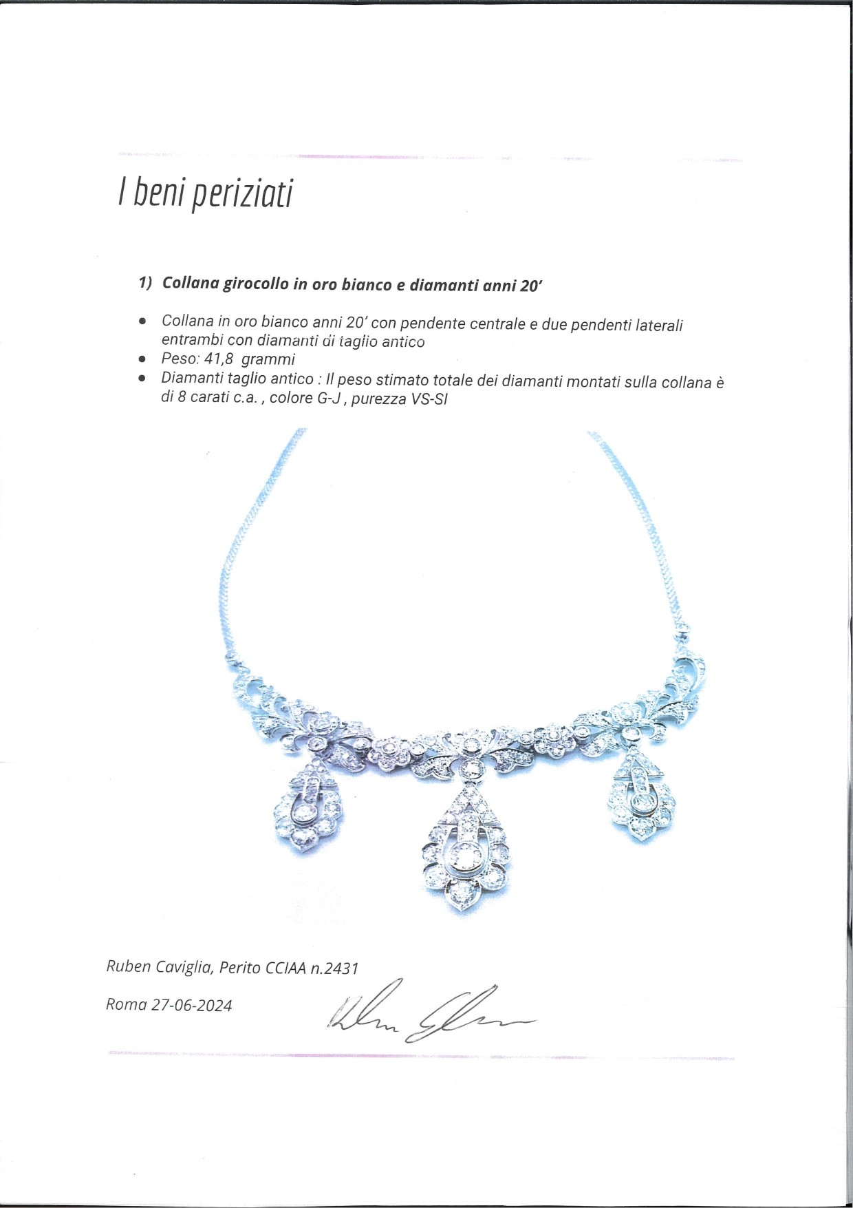 Pettorale in Oro e Brillanti