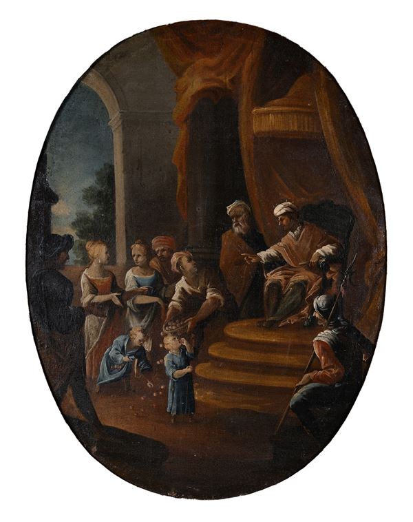 Pittore del XVIII secolo - Dipinto ovale