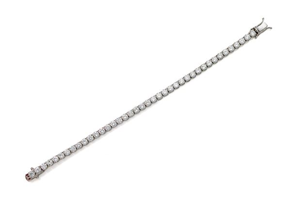 Bracciale tennis in oro e brillanti