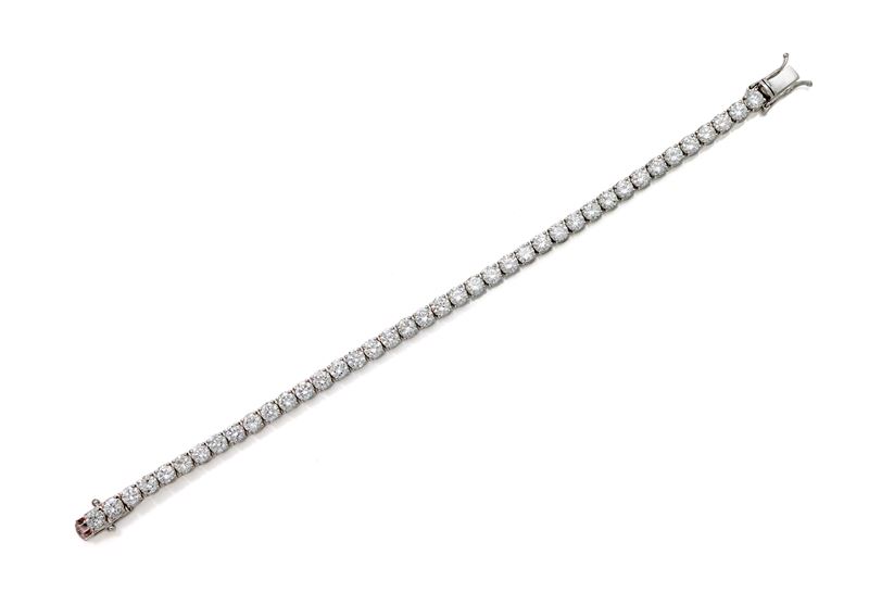 Bracciale Tennis in Oro e Brillanti