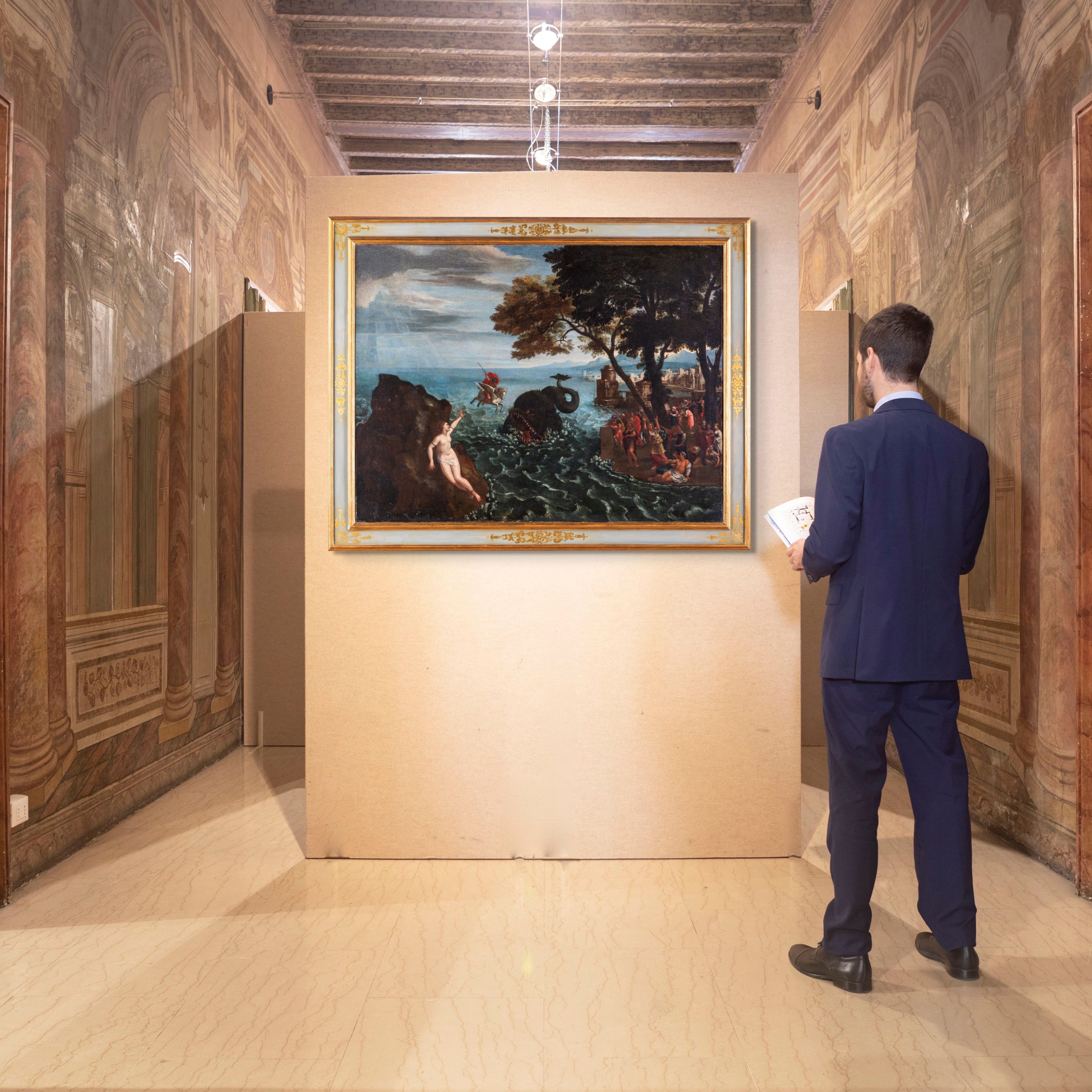 Scuola Dell'italia Settentrionale del XVII Secolo - La liberazione di Andromeda, olio su tela