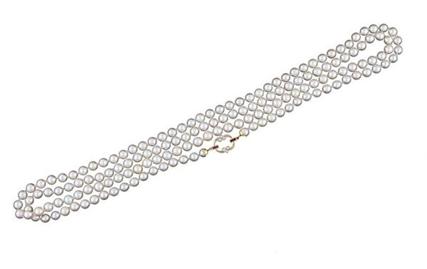 LUNGA COLLANA DI PERLE COLTIVATE GIAPPONESI