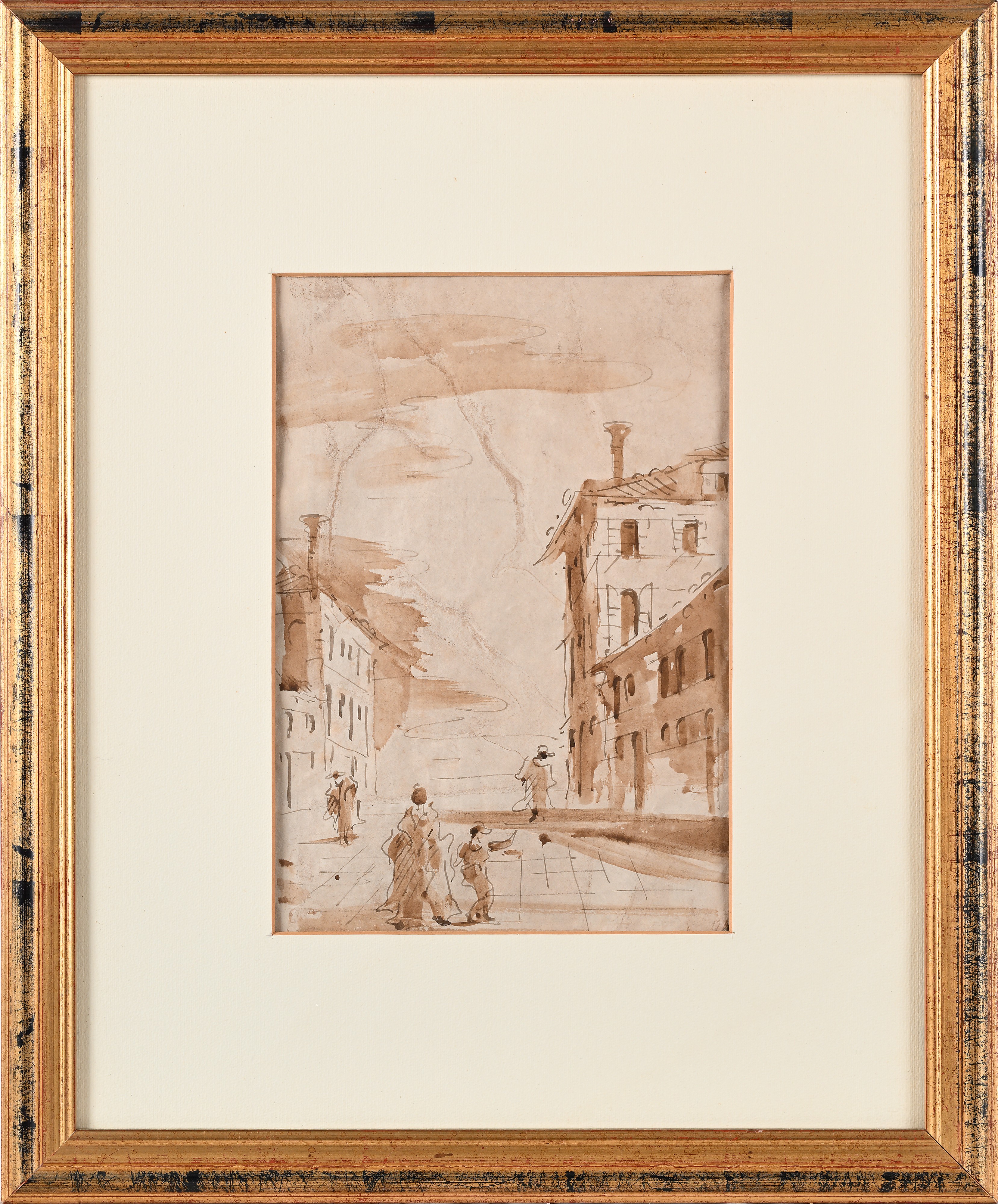 Giuseppe Ponga - Vedute veneziane, inchiostro acquerellato su carta