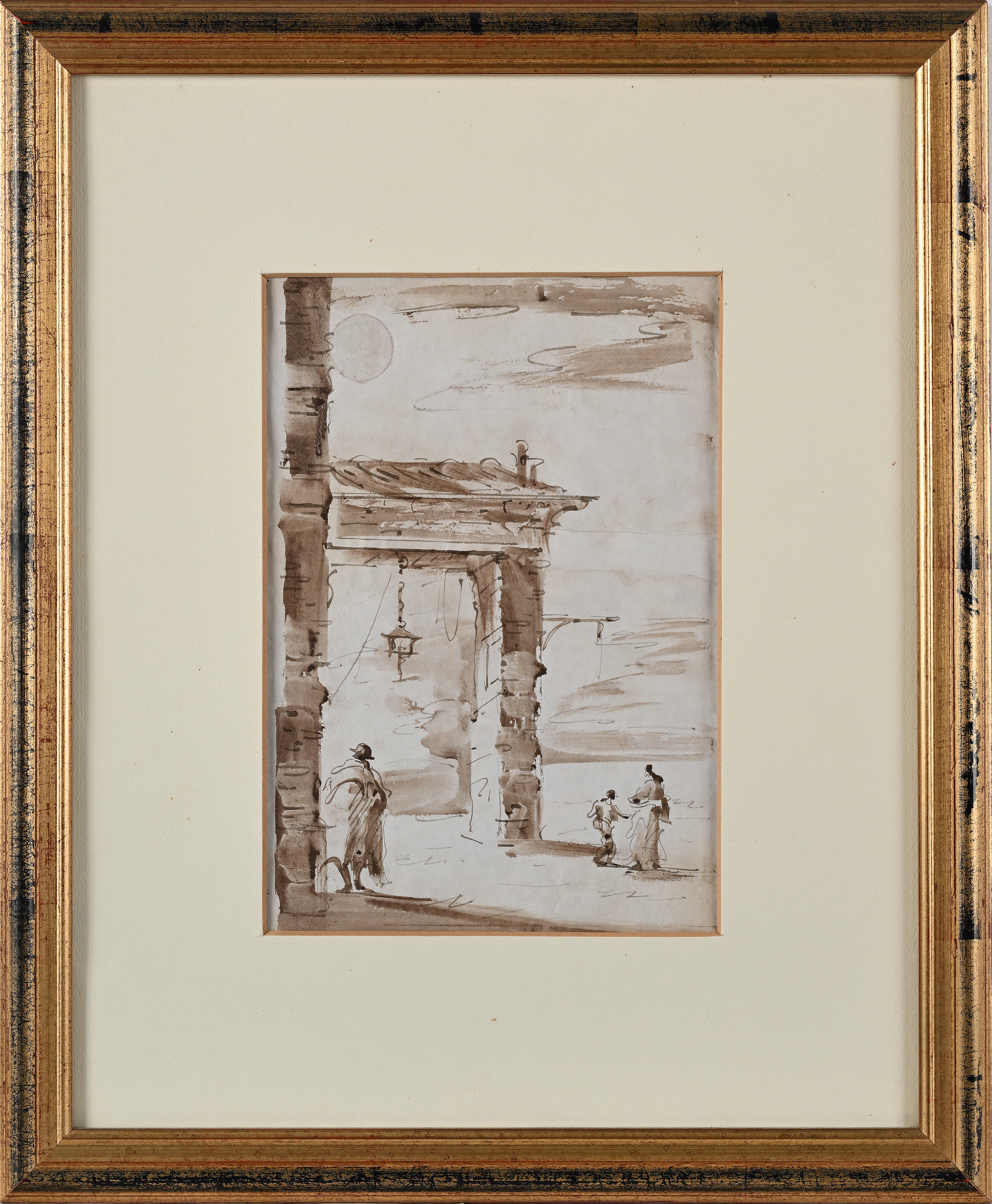 Giuseppe Ponga - Vedute veneziane, inchiostro acquerellato su carta