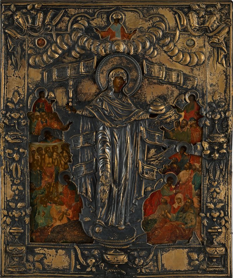 Icona ortodossa raffigurante "Gioia di tutti gli afflitti"