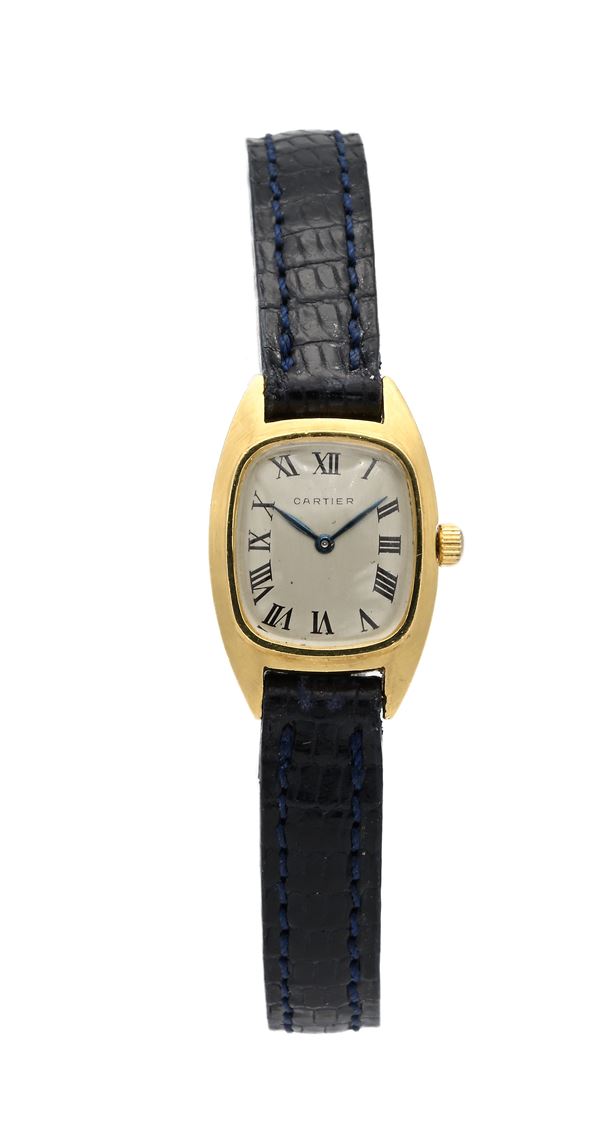 Cartier, movimento Audemars Piquet, orologio da polso da donna in oro