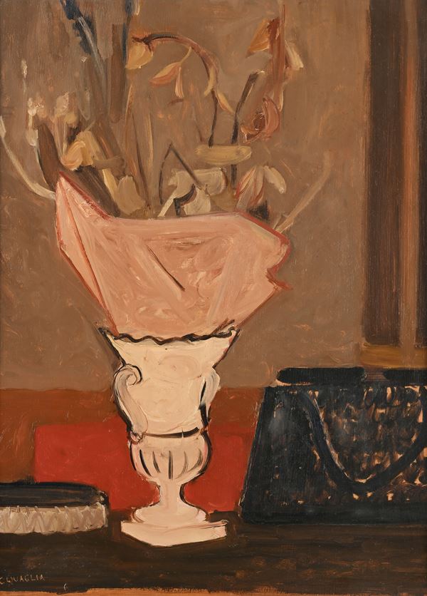 Carlo Quaglia - Natura morta con fiori