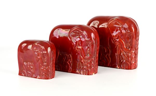 Gi&#242; Ponti - Lotto di tre fermalibri Giò Ponti per Richard Ginori, Sesto Fiorentino