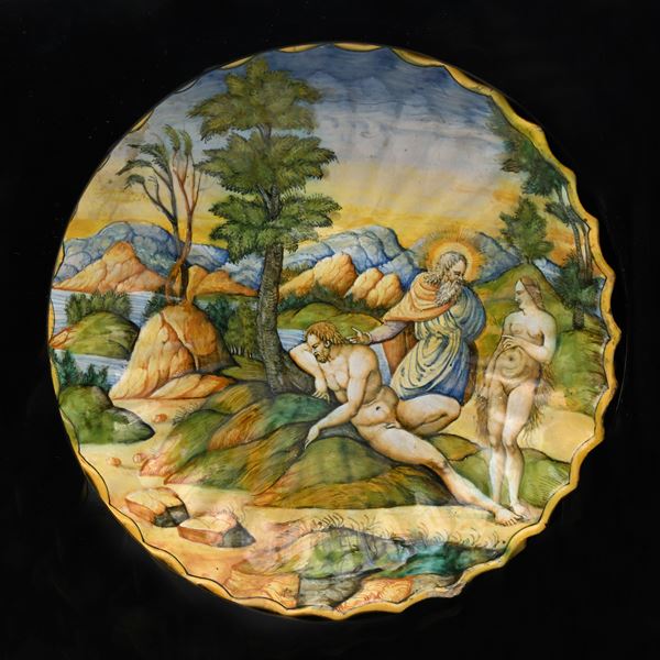 Crespina in maiolica policroma, Pesaro, seconda metà XVI secolo