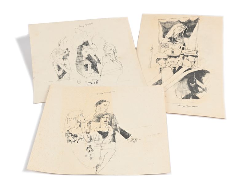 Lotto di tre disegni