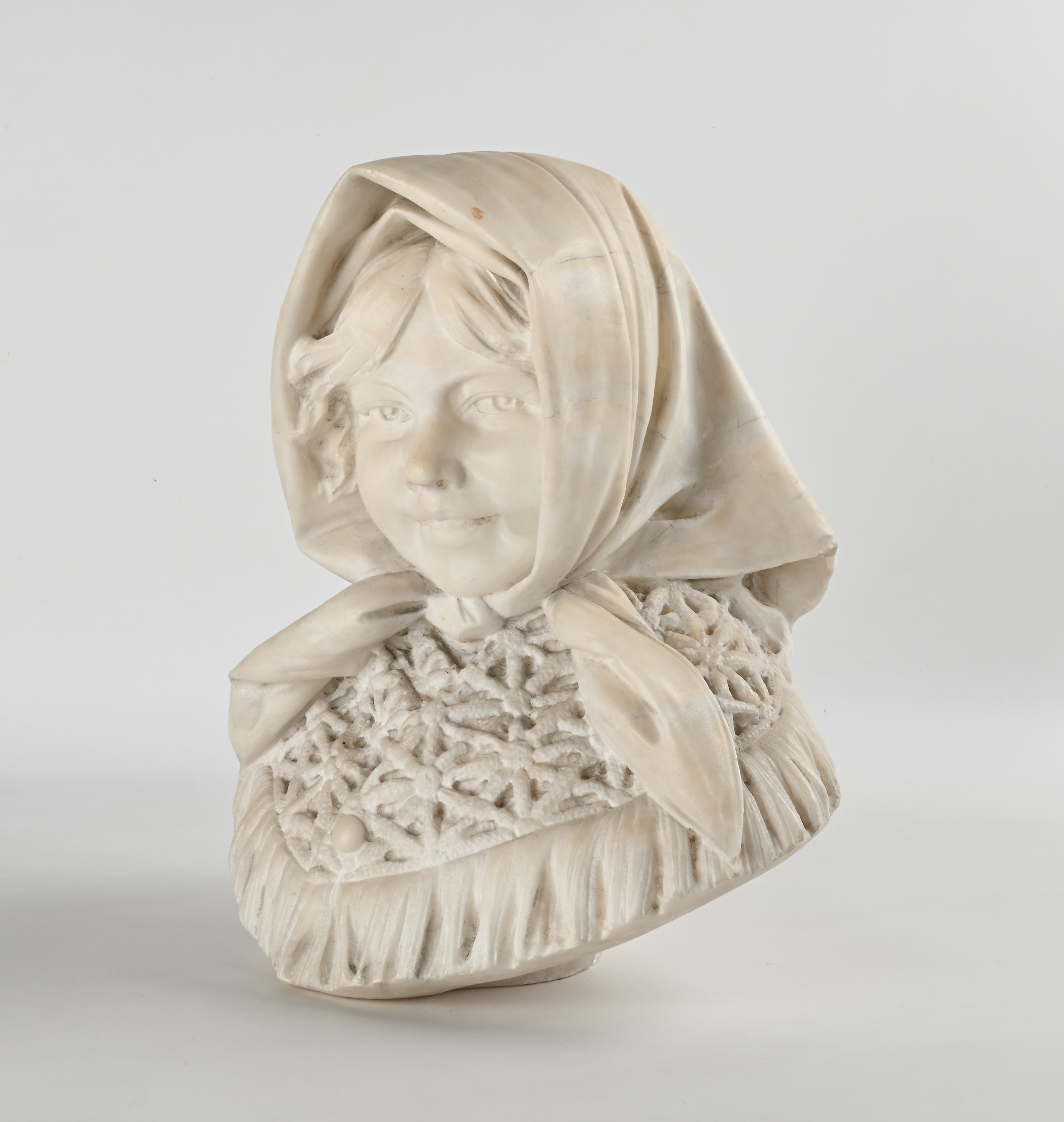 Scultore Italiano, Fine del XIX Secolo - Scultore italiano (fine del XIX secolo), Ritratto di bam...