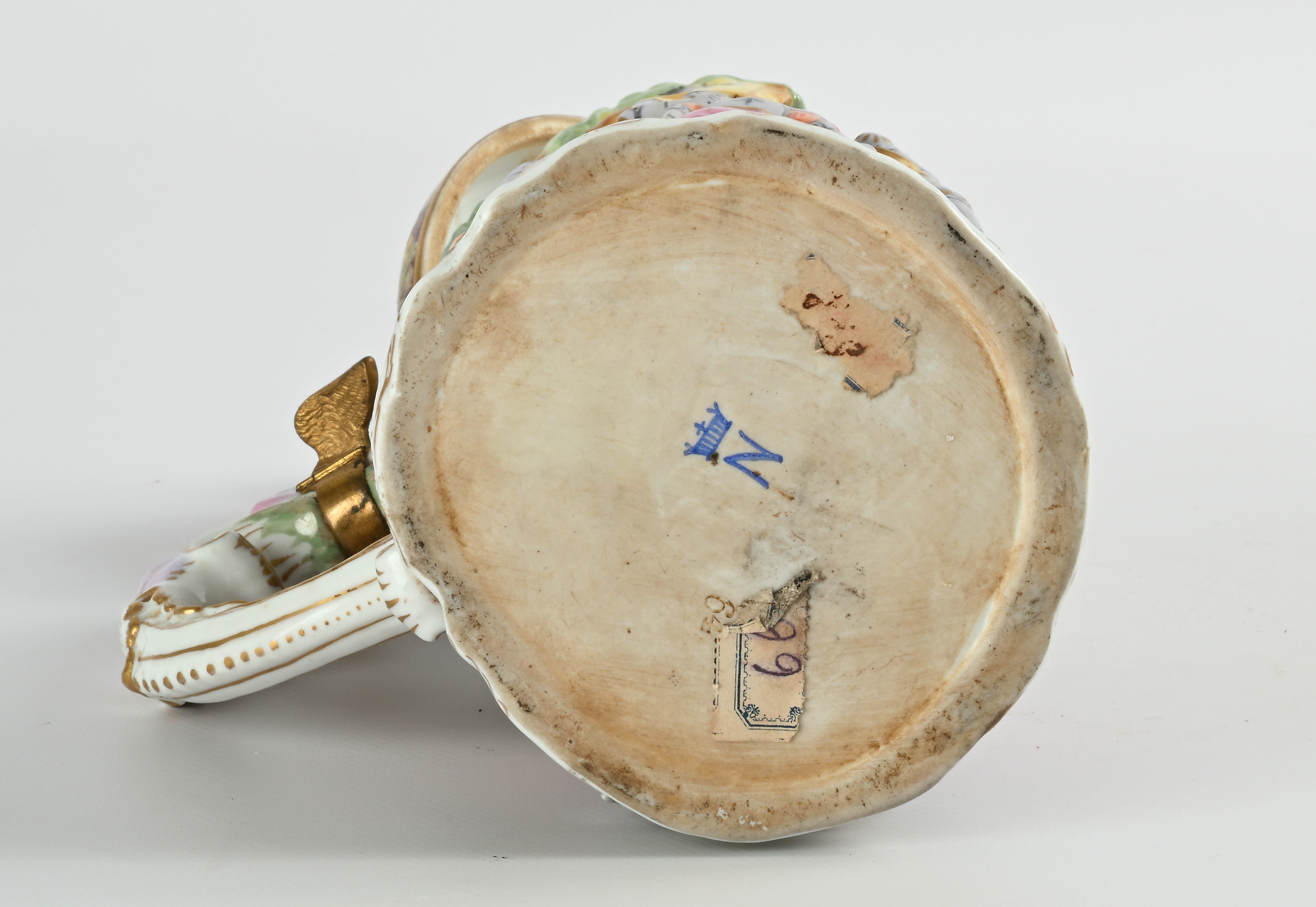 Tankard in porcellana istoriata, Capodimonte, fine XIX secolo