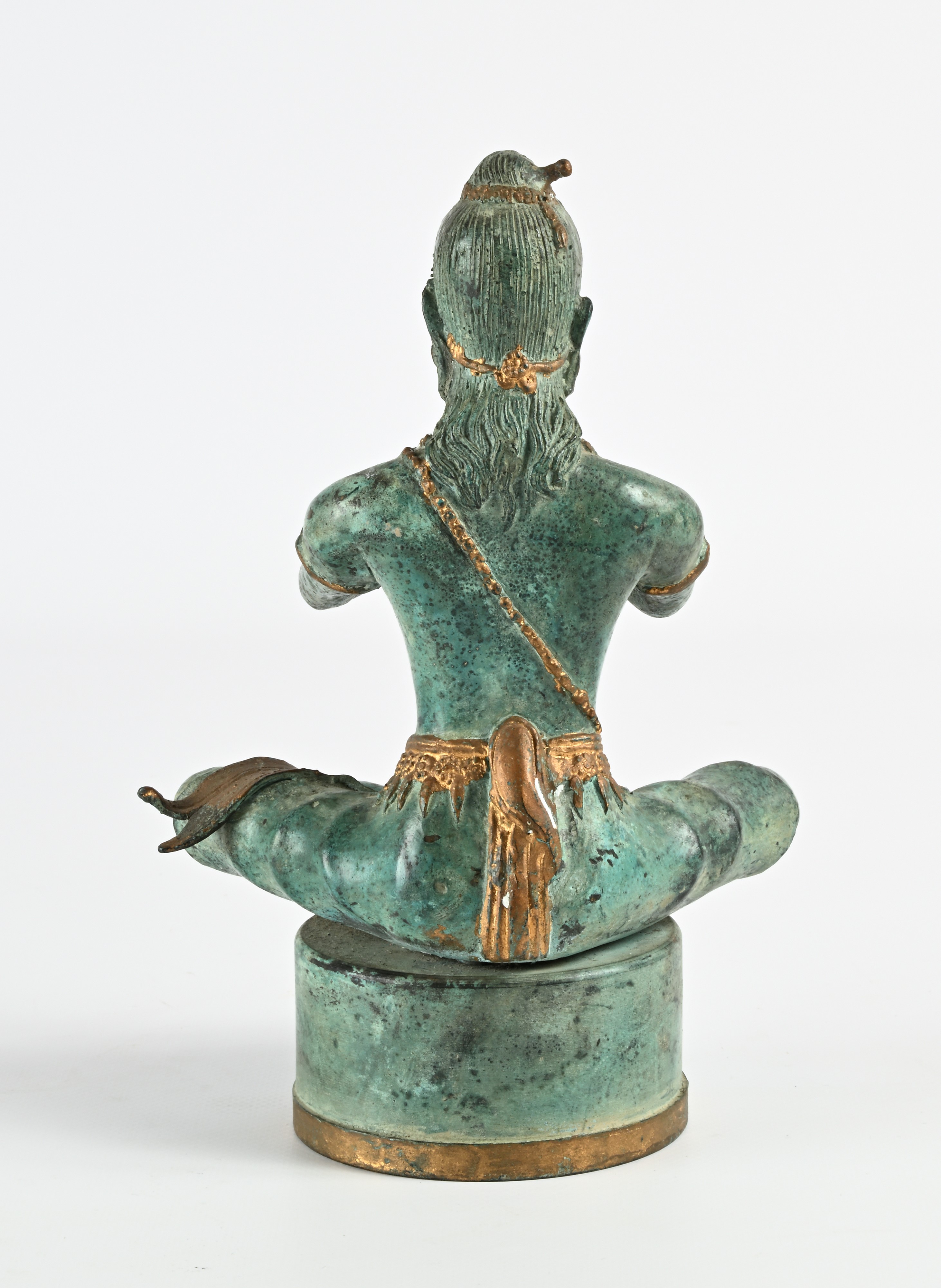 Scultura in bronzo a patina verde, XX secolo