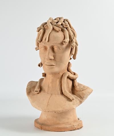 Testa di Medusa, terracotta, XX secolo