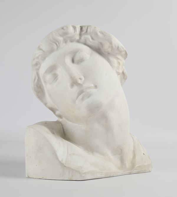 Frammento di testa in gesso, inizio XX secolo