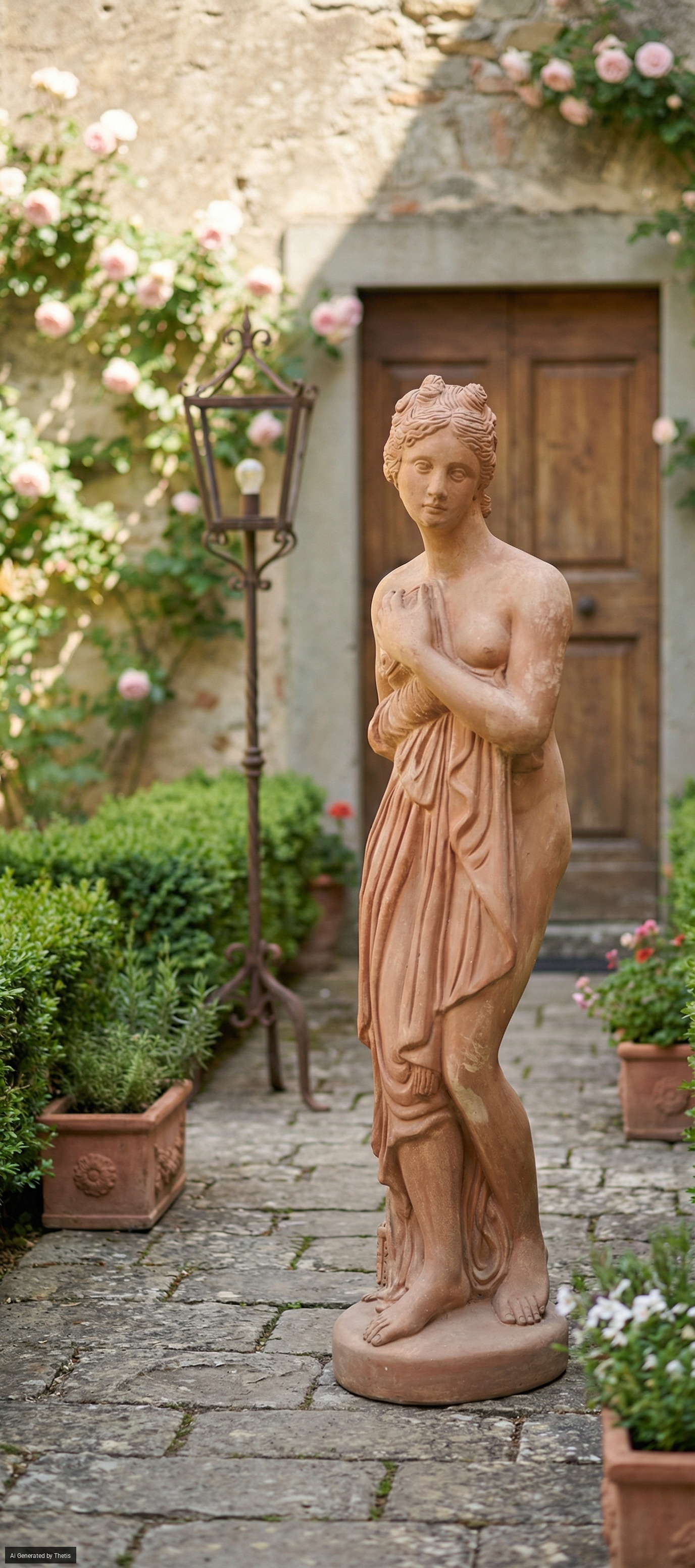 Antonio Canova, Scultura da giardino raffigurante Venere italica, terracotta, XX secolo