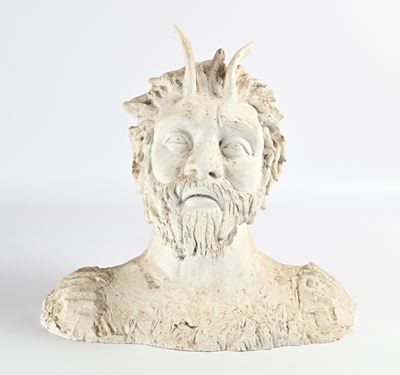 Busto di Fauno, gesso, XX secolo