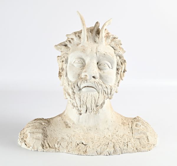Busto di fauno in gesso, XX secolo