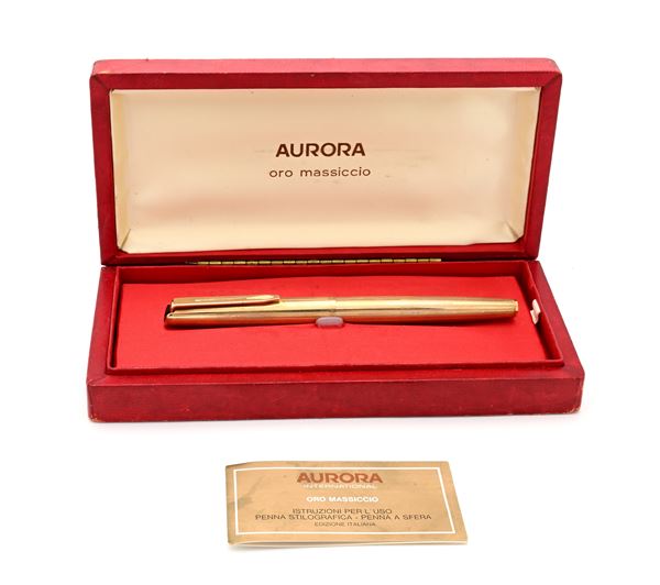 Aurora Oro massiccio - Penna stilografica in oro giallo 333/000