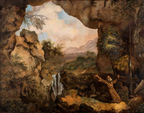 Christian Wilhelm Ernst  Dietrich, detto Christian Dietricy - Eremita in una taverna rocciosa