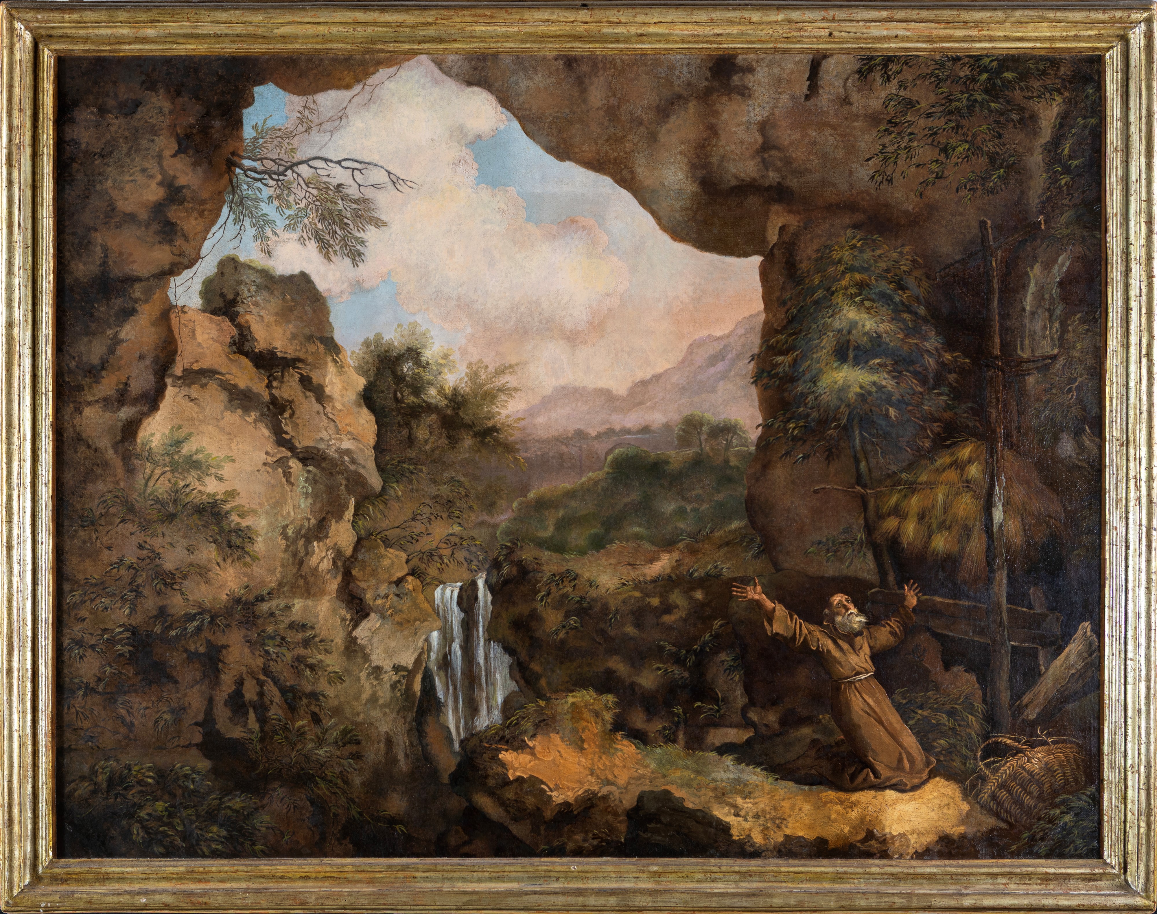 Eremita in una taverna rocciosa