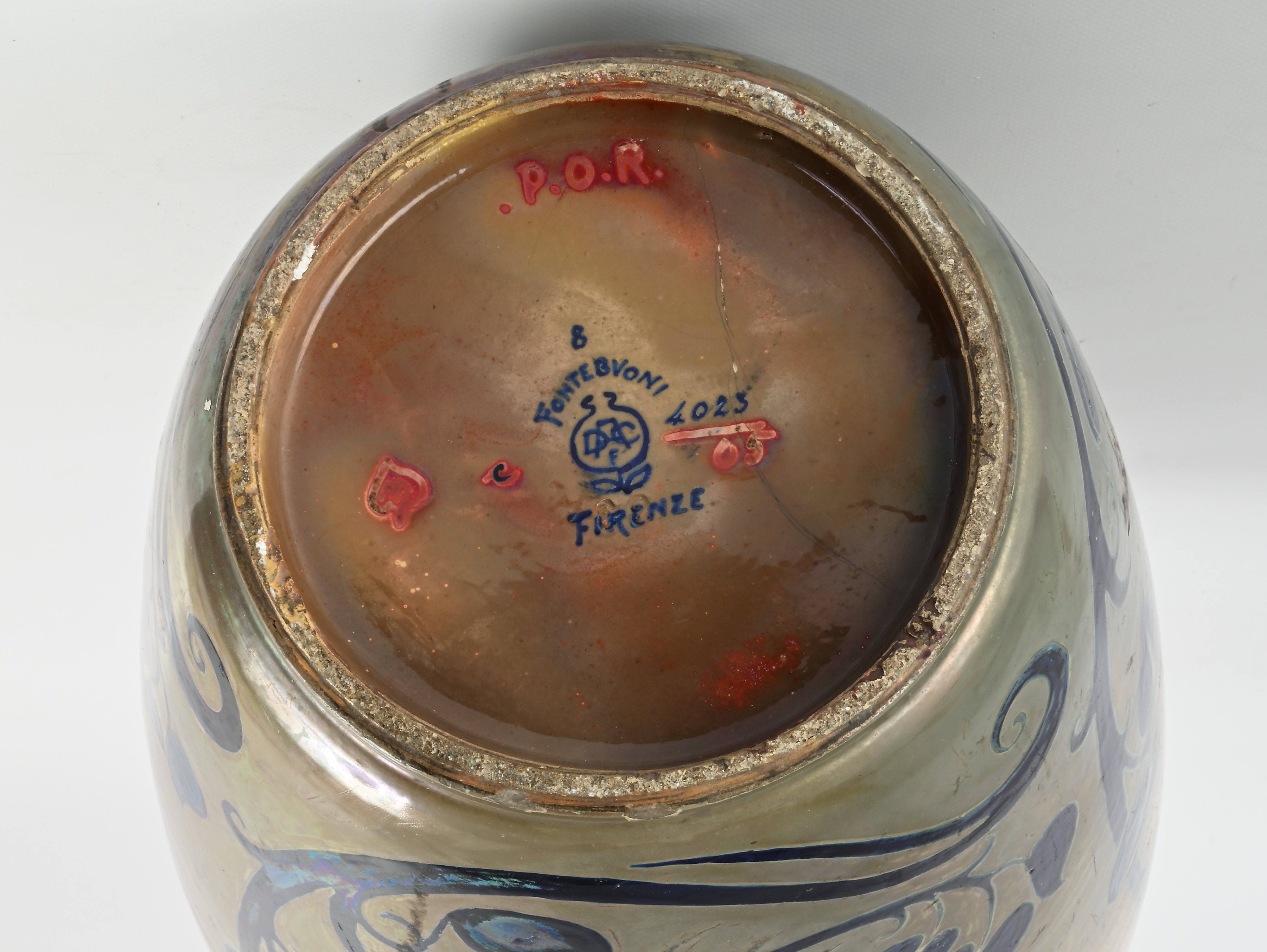Galileo Chini - Vaso in Ceramica a Lustro Iridescente