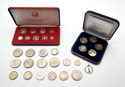 Lotto Monete: 10 Rubli 1978 e Serie Rublo Proof U.r.s.s., 1/2 Dollaro 1964 U.s.a., Gran Bretagna,...